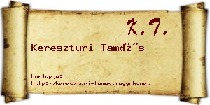 Kereszturi Tamás névjegykártya