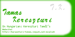 tamas kereszturi business card